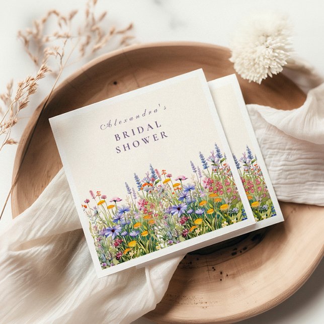Wildblumen-Brautjungfernparty Serviette (Von Creator hochgeladen)