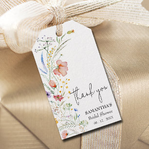 Wildblumen Brautparty Gefallen Geschenkanhänger