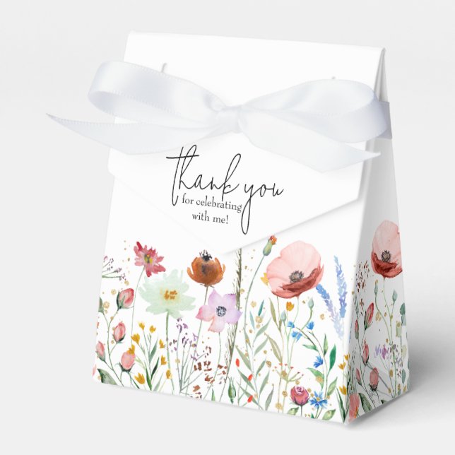 Wildblumen Brautparty Kleine Zelte Geschenkschachtel (Vorderseite)