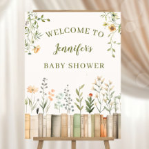 Wildblumen-Buch-Baby-Party Geschlechtsneutraler Wi