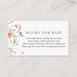 Wildblumen Bücher für Baby Begleitkarte
