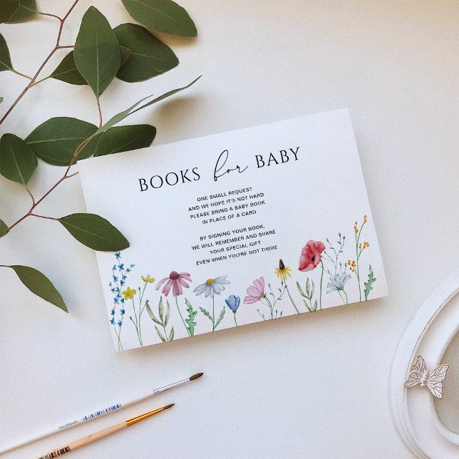 Wildblumen Bücher für Babykarten RSVP Karte (Von Creator hochgeladen)