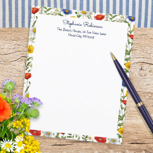 Wildblumen Bunte Blumengrenze Papier