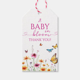 Wildblumen Butterflies Baby in Bloom Baby Dusche Geschenkanhänger