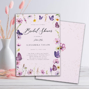 Wildblumen Butterflies Boho Garden Brautparty Einladung