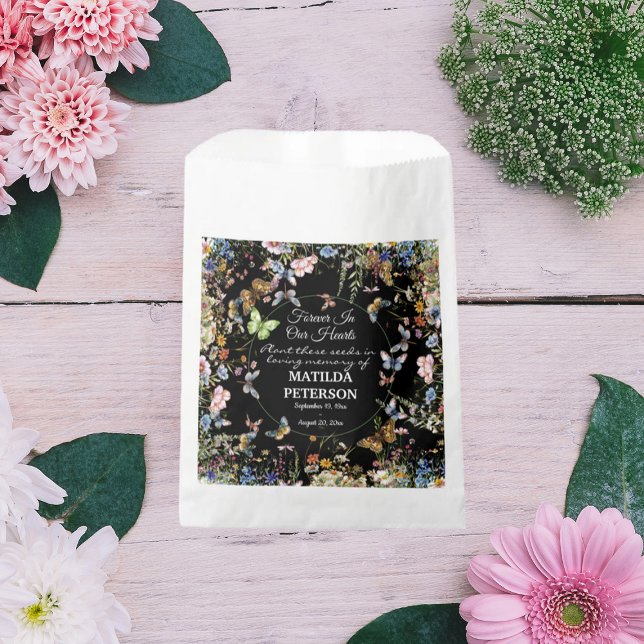Wildblumen Butterflies Memorial Seed Packet Geschenktütchen (Von Creator hochgeladen)