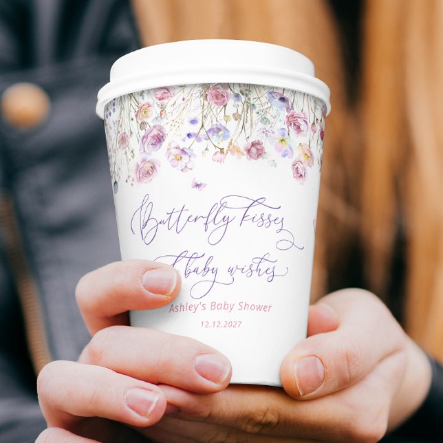 Wildblumen Butterfly Kisses Baby Shooting Paper Cu Pappbecher (Von Creator hochgeladen)