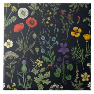 Wildblumen-Collage Fliese