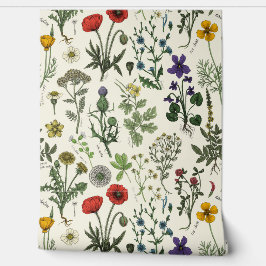 Wildblumen-Collage Tapete