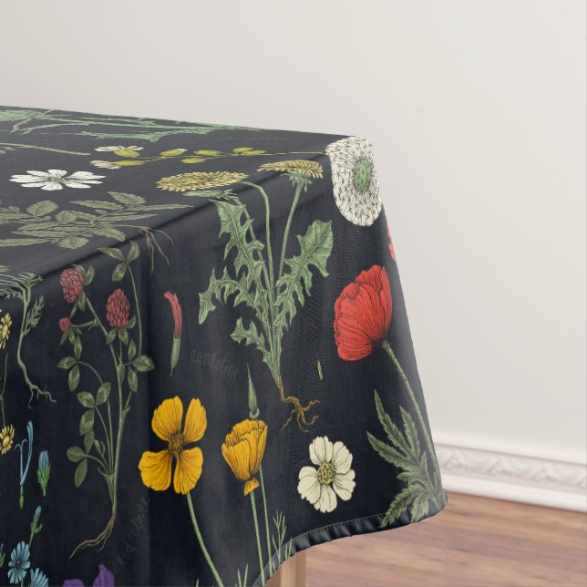 Wildblumen-Collage Tischdecke (Beispiel)