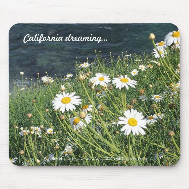 Wildblumen, Cove La Jolla, Kalifornien Mousepad (Vorne)