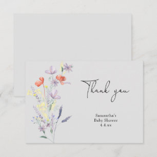Wildblumen Danke Baby Shower