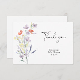 Wildblumen danke Babydusche