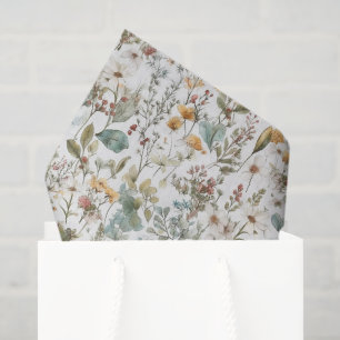 Wildblumen-Dekupierpapier, Herbstflorales Seidenpapier