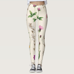Wildblumen der Wasserfarbe. Leggings
