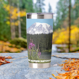 Wildblumen des Nationalparks Mount Rainier Thermobecher