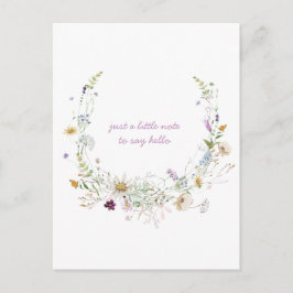 Wildblumen des Wasserfarbenfrühlings Postkarte