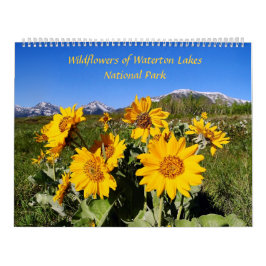 Wildblumen des Waterton See-Nationalparks Kalender