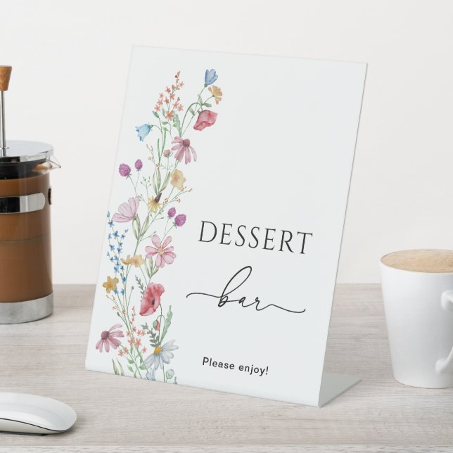 Wildblumen Dessert Bar Sockelschild (In SItu)