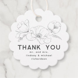 Wildblumen, die Elegant Gezeichnet haben Geschenkanhänger