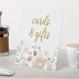 Wildblumen Duschkarten und Geschenke Unterschrift Sockelschild