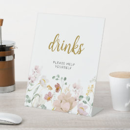 Wildblumen Duschtränke Unterschrift Sockelschild