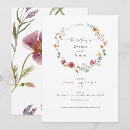 Wildblumen Einladung zu Aquarellschrift