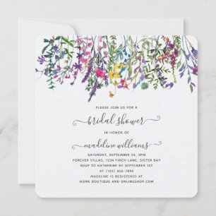 Wildblumen Einladung zur Wiesen-Bridal-Dusche