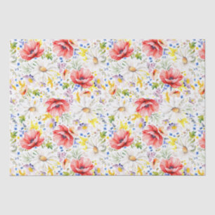 Wildblumen Elegant Botanisch Seidenpapier