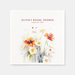 Wildblumen Elegant Minimalistisch Serviette