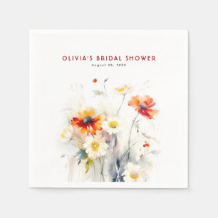 Wildblumen Elegant Minimalistisch Serviette