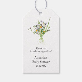 Wildblumen Elegante Babydusche Gefallen-Geschenk-T Geschenkanhänger