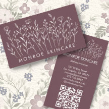 Wildblumen Eleganter Line Art Chic Custom QR Code