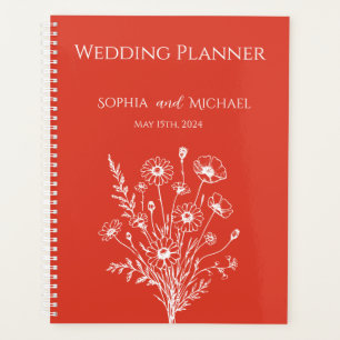 Wildblumen-Eleganz-Hochzeitsplaner Planer