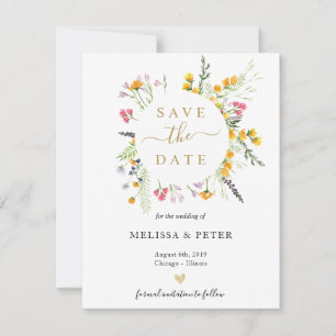 Wildblumen entstehen Save the Date Ankündigung