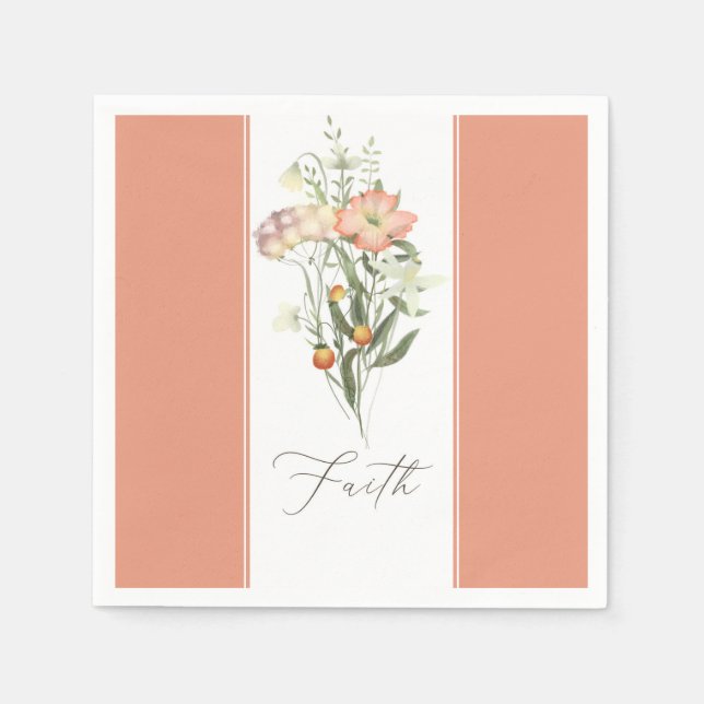Wildblumen Faith Serviette (Vorderseite)
