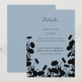 Wildblumen Farbe Details Seite Blumenblauer Einladung