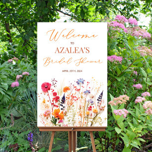 Wildblumen Farbige Blume Plakatzeichen Poster
