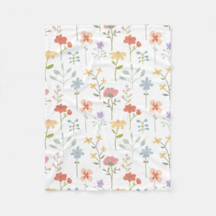 Wildblumen Fleecedecke