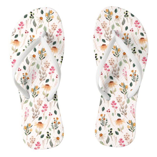 Wildblumen Flip Flops (Fußbett)