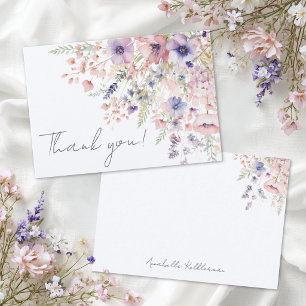 Wildblumen Floral Dankeskarte