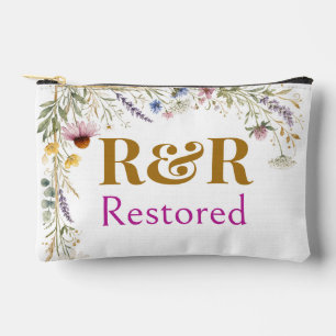 Wildblumen Florale Botanische, Monogramm Restaurie Zubehörtasche