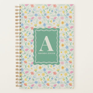 Wildblumen Florale Personalisierte Planer