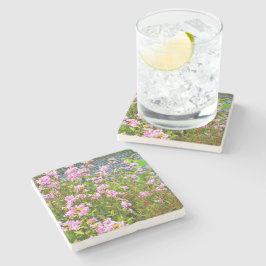 Wildblumen, Fluss, Rosa, Blumen Steinuntersetzer