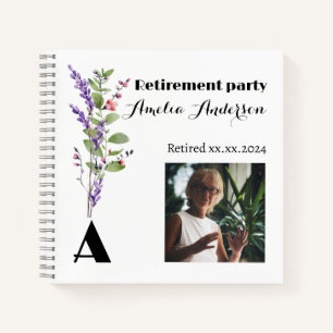 Wildblumen-Foto-Ruhestands-Gästebuch Notizbuch