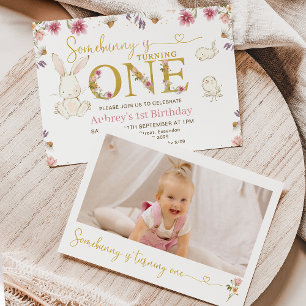 Wildblumen Foto Sonnen 1. Geburtstag Einladung