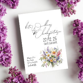 Wildblumen Frühjahr Sommer Save the Date Herbst Einladung