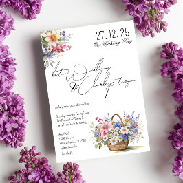 Wildblumen Frühjahr Sommereinladungen Hochzeit im  Einladung