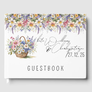 Wildblumen Frühjahrsommer Hochzeit im Herbst Gästebuch