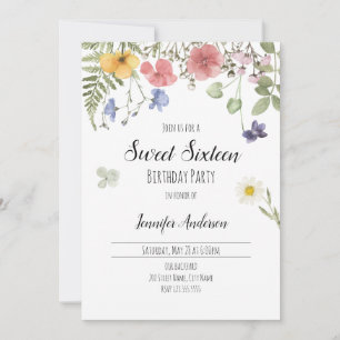 Wildblumen für Aquarellbilder Save The Date